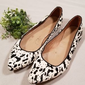 Mercanti Fiorentini Italy Calf Hair Pointed Flats